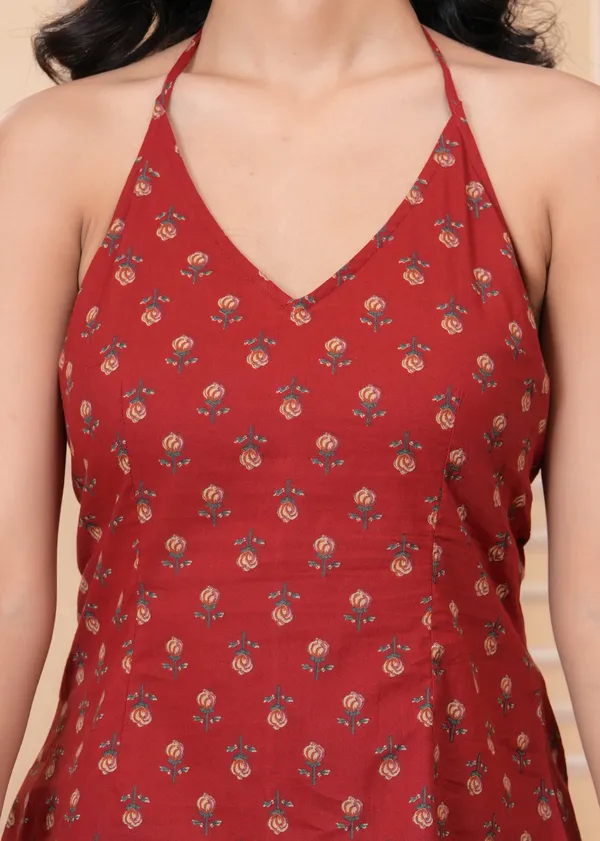 Maroon_Pure_Cotton_Printed_Top_For_Women