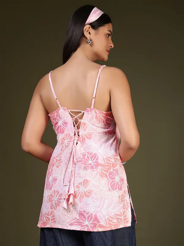 Pink__Pure_Cotton_Printed_Tunic_For_Women