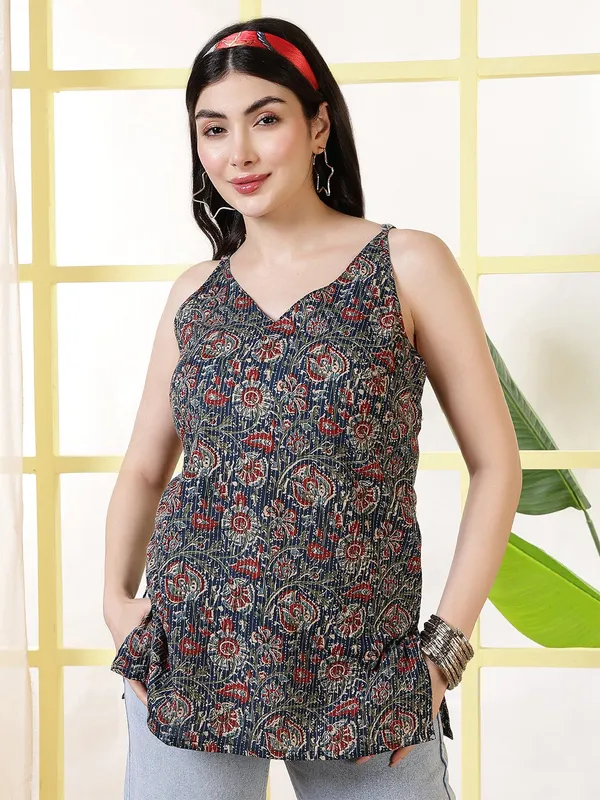 Multi__Pure_Cotton_Printed_Tunic_For_Women