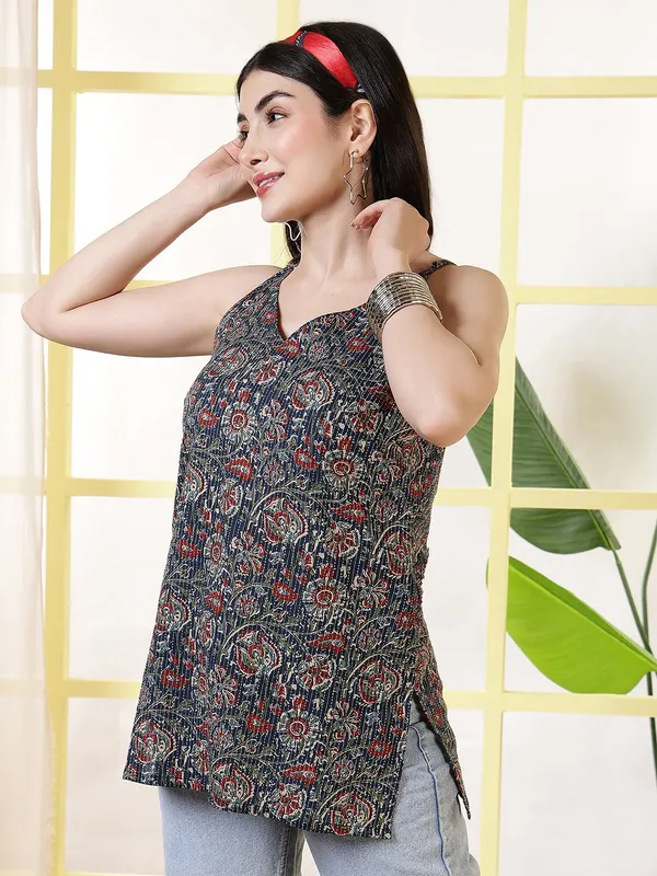 Multi__Pure_Cotton_Printed_Tunic_For_Women