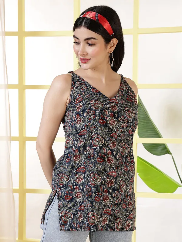 Multi__Pure_Cotton_Printed_Tunic_For_Women
