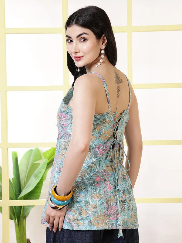 Blue__Pure_Cotton_Printed_Tunic_For_Women