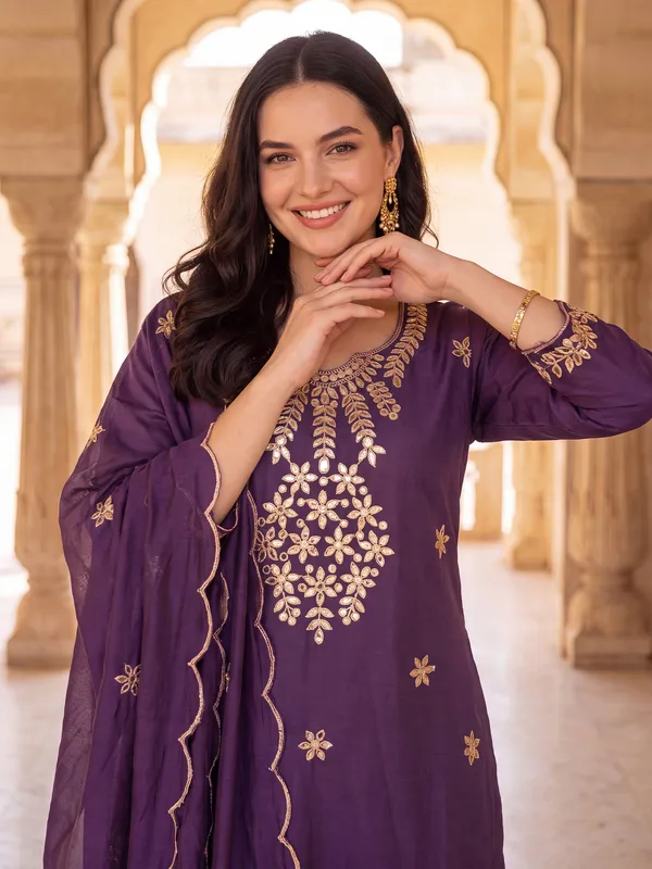 Purple_Embroidered_Straight_Kurta_Trousers_With_Dupatta_Set