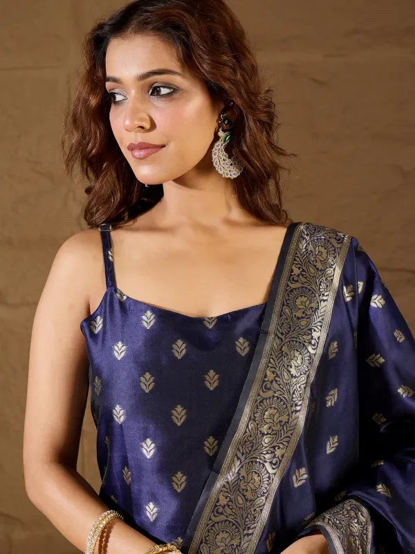 Floral_Printed_Silk_Blend_Round_Neck_Kurta_Trouser_&_Dupatta_Set