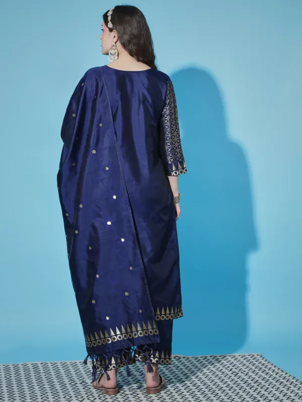 Floral_Printed_Cotton_Silk_Round_Neck_Kurta_Trouser_&_Dupatta_Set