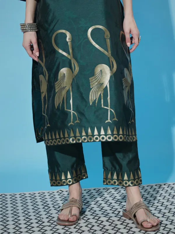 Floral_Printed_Cotton_Silk_Round_Neck_Kurta_Trouser_&_Dupatta_Set