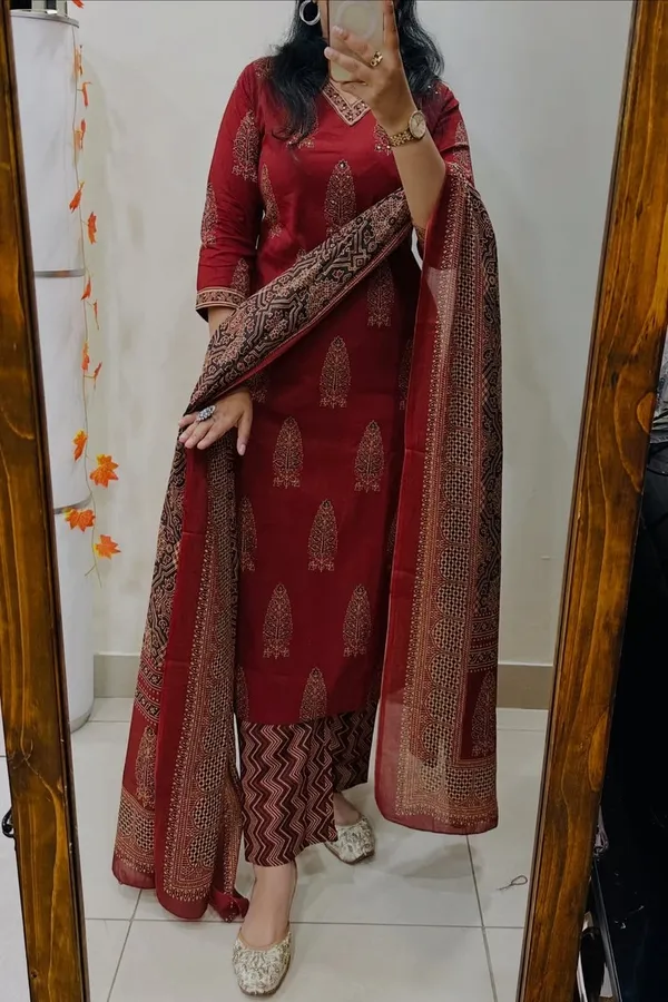 Women's_Premium_Hand_Worked_Pure_Cotton_Kurta_Pant_Dupatta_Set