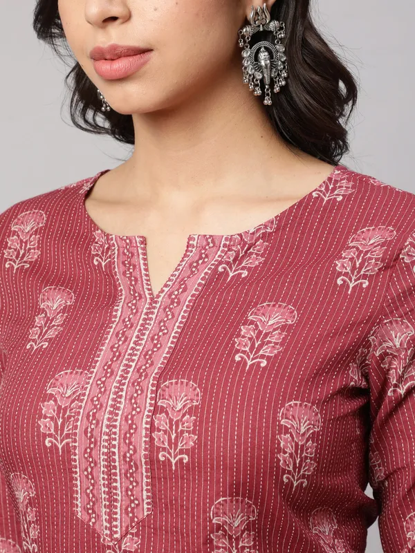 Mauve__Pure_Cotton_Printed_Tunic_For_Women