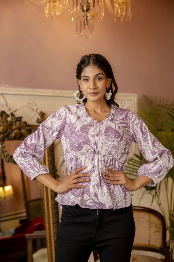 Purple_Polyester_Printed_Top_For_Women