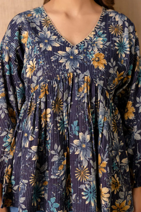 Navy-Blue_Pure_Cotton_Printed_Top_For_Women