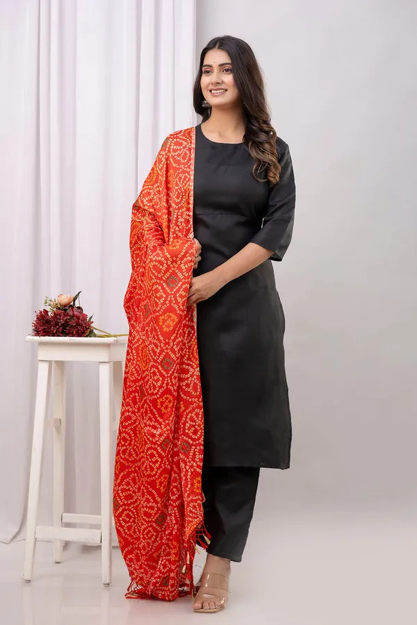 Black_Floral_Printed_Pure_Cotton_Kurta_Set_For_Women