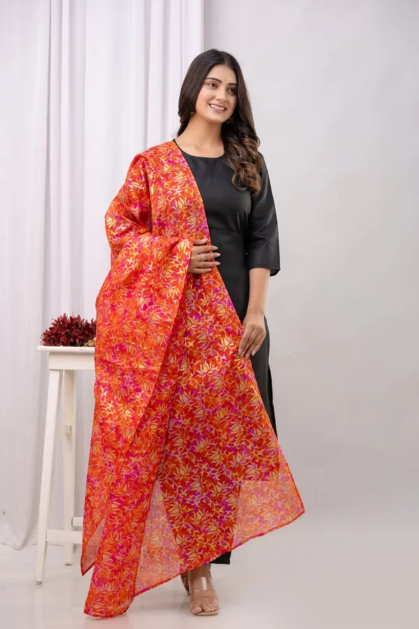 Black_Floral_Printed_Pure_Cotton_Kurta_Set_For_Women
