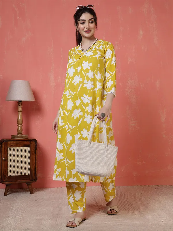 Yellow_Printed_Cotton_Co-ord_Set_for_Women