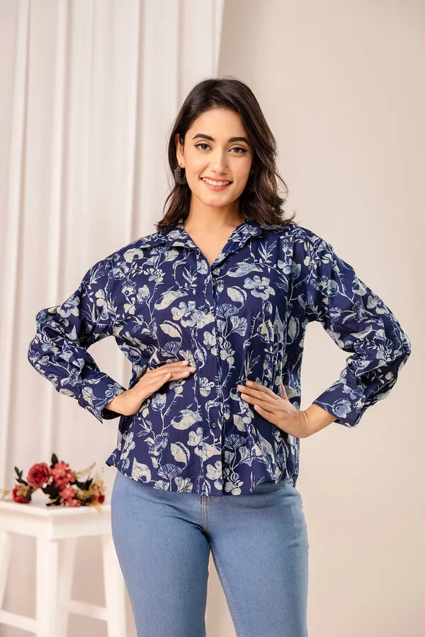 Blue_Pure_Cotton_Printed_Top_For_Women