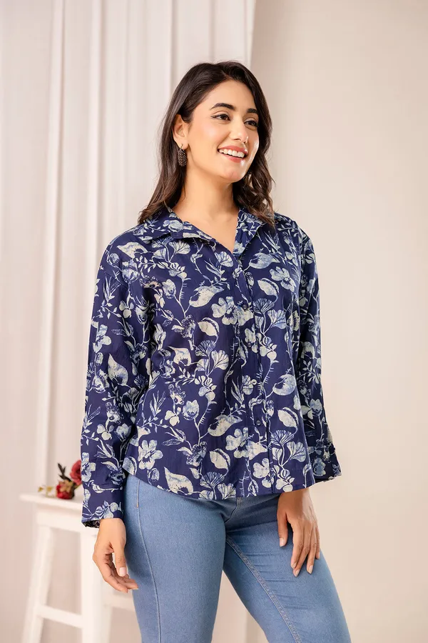 Blue_Pure_Cotton_Printed_Top_For_Women
