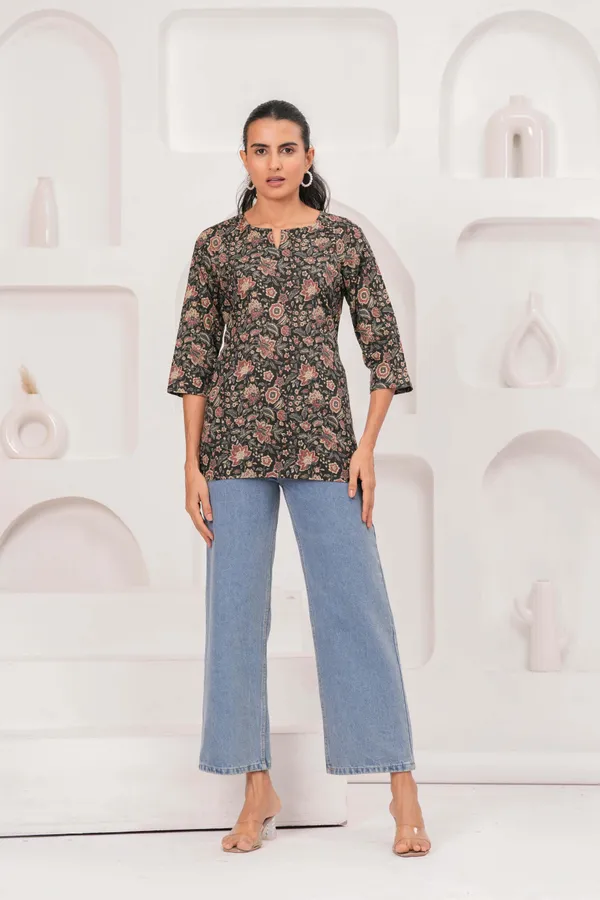 black__Pure_Cotton_Printed_Tunic_For_Women