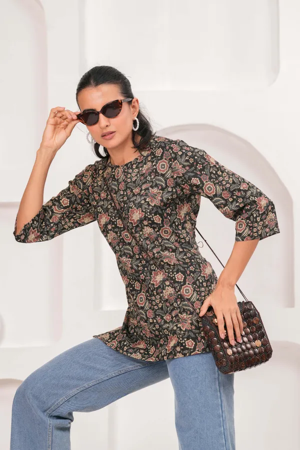 black__Pure_Cotton_Printed_Tunic_For_Women