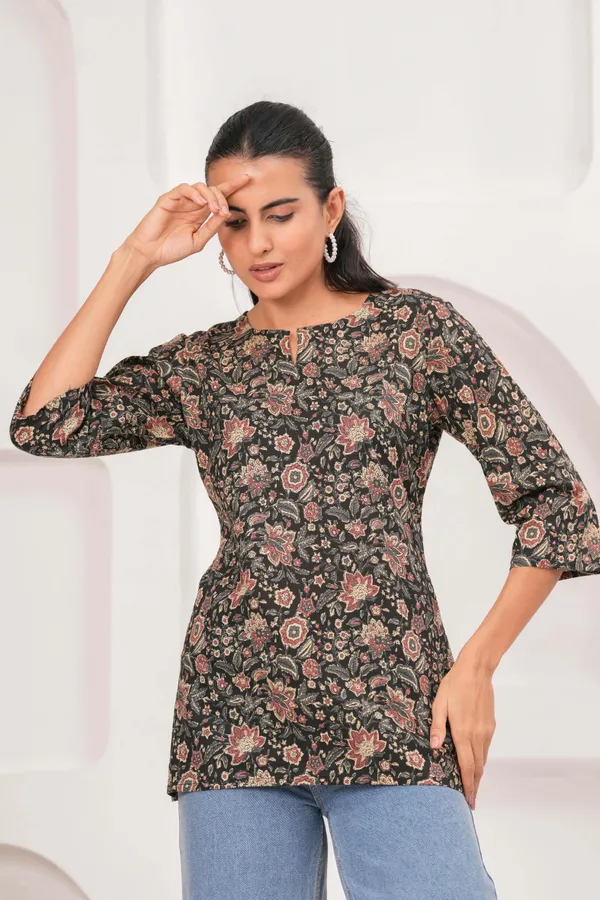 black__Pure_Cotton_Printed_Tunic_For_Women