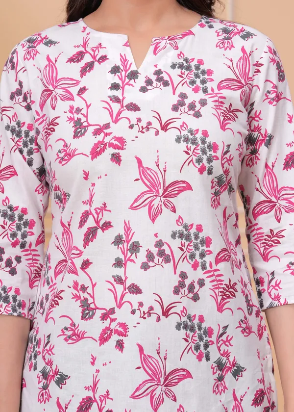White__Pure_Cotton_Printed_Tunic_For_Women