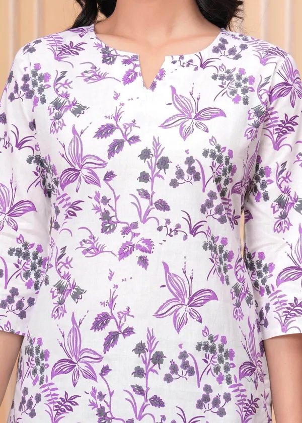 White__Pure_Cotton_Printed_Tunic_For_Women