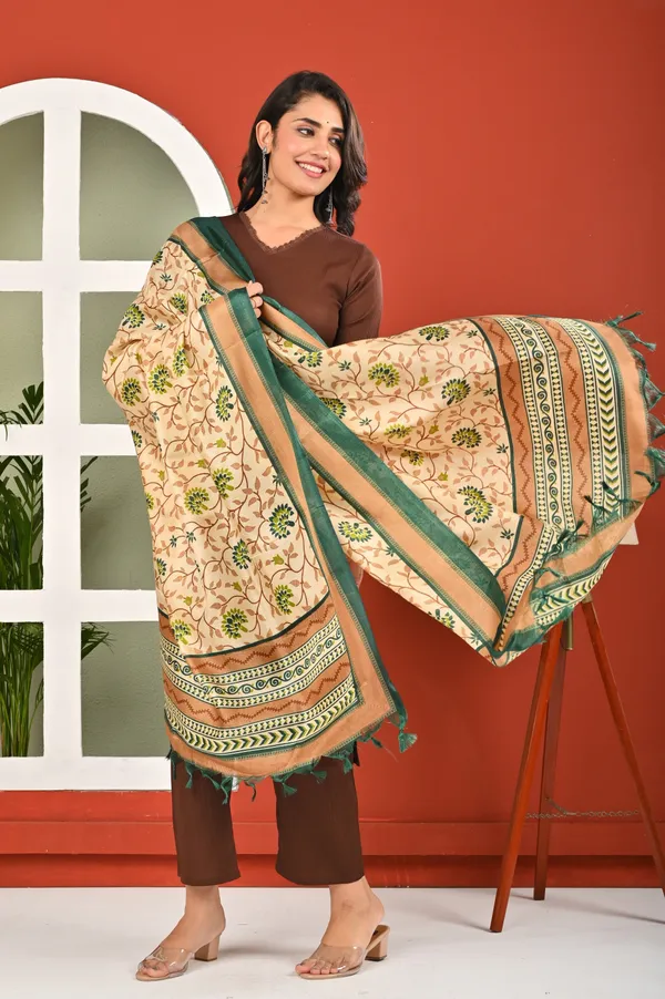 Brown_Solid_Polyester_Kurta_Set_For_Women