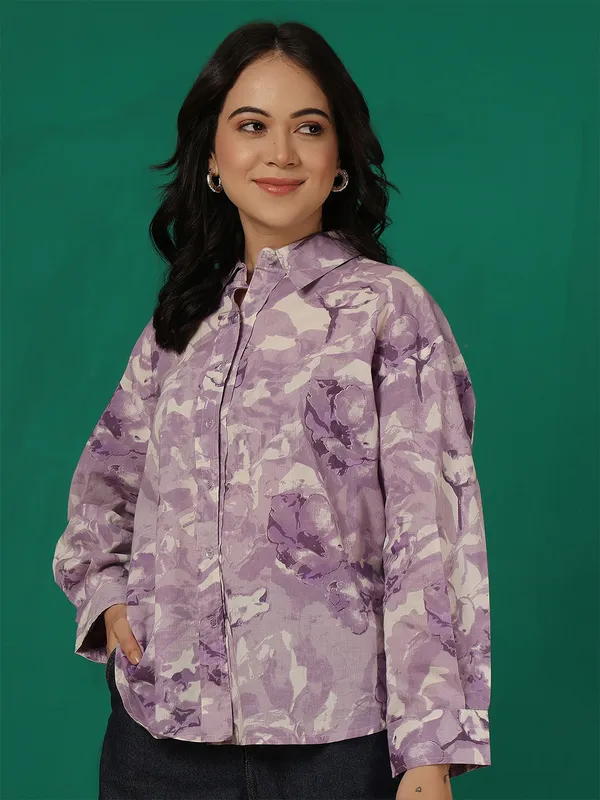 Purple_Pure_Cotton_Printed_Top_For_Women