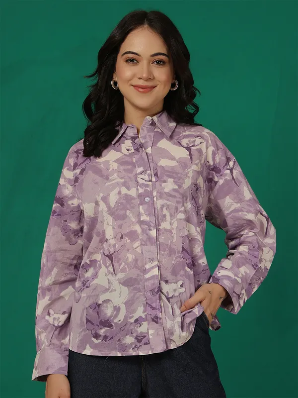 Purple_Pure_Cotton_Printed_Top_For_Women