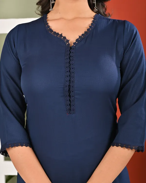 Blue_Solid_Polyester_Kurta_Set_For_Women
