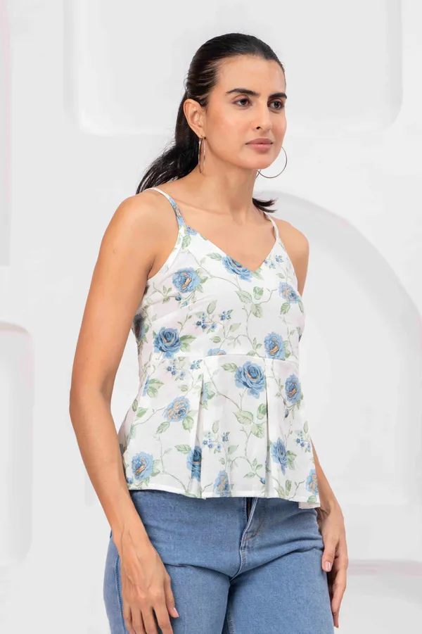 White_Pure_Cotton_Printed_Top_For_Women