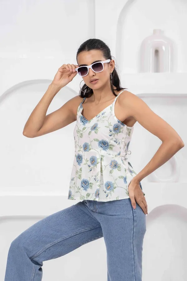 White_Pure_Cotton_Printed_Top_For_Women