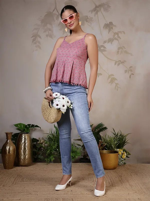 Mauve_Pure_Cotton_Printed_Top_For_Women