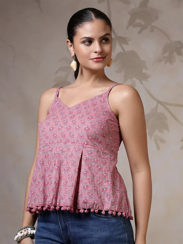 Mauve_Pure_Cotton_Printed_Top_For_Women