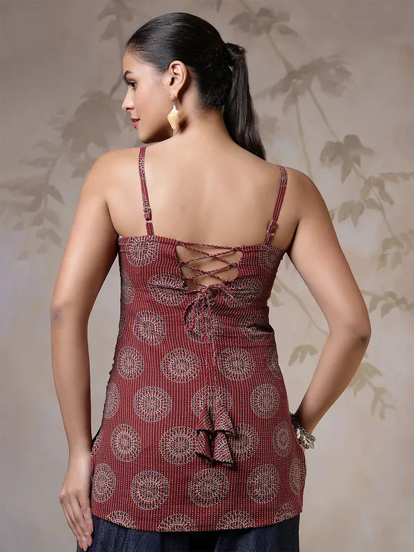 Maroon__Pure_Cotton_Printed_Tunic_For_Women
