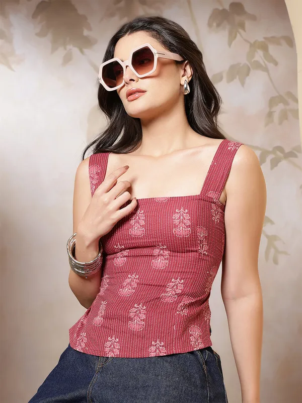 Mauve_Pure_Cotton_Printed_Top_For_Women
