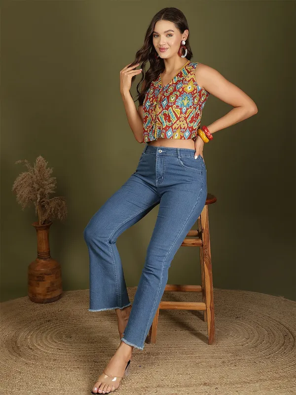 Multicolor_Pure_Cotton_Printed_Top_For_Women