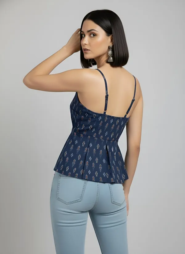 Blue_Pure_Cotton_Printed_Top_For_Women