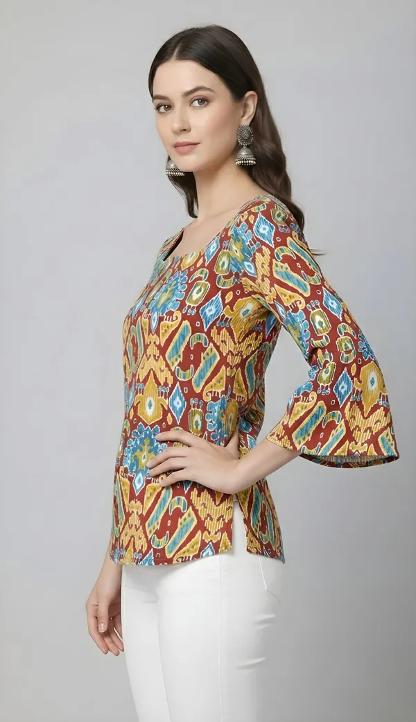 multicolor__Pure_Cotton_Printed_Tunic_For_Women