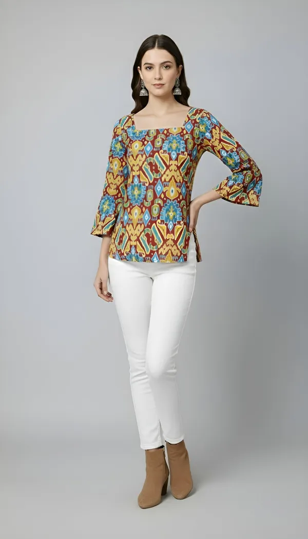 multicolor__Pure_Cotton_Printed_Tunic_For_Women