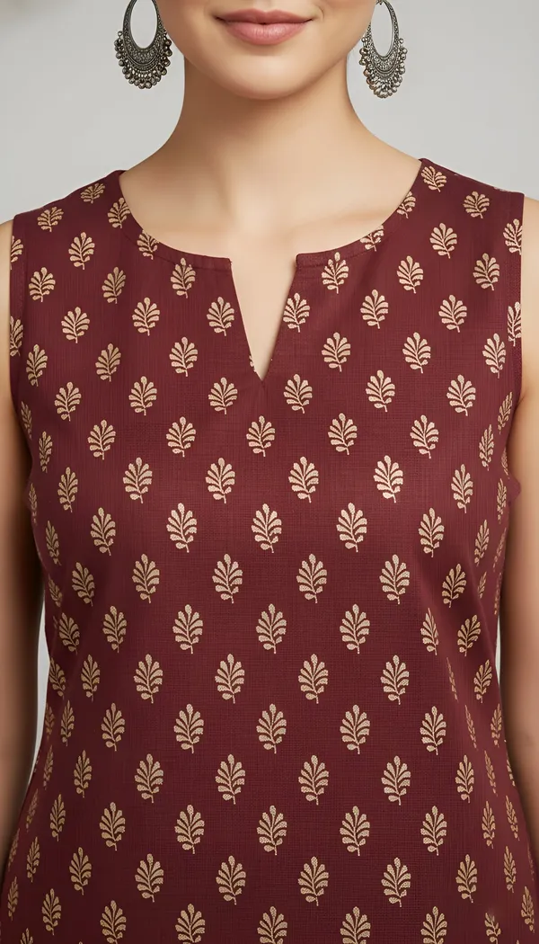 Maroon_Pure_Cotton_Printed_Top_For_Women