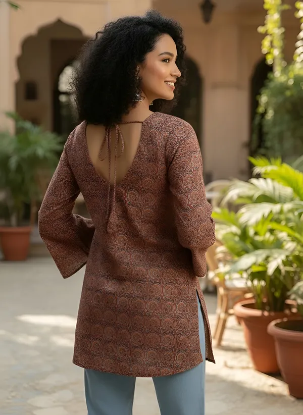 Maroon__Pure_Cotton_Printed_Tunic_For_Women