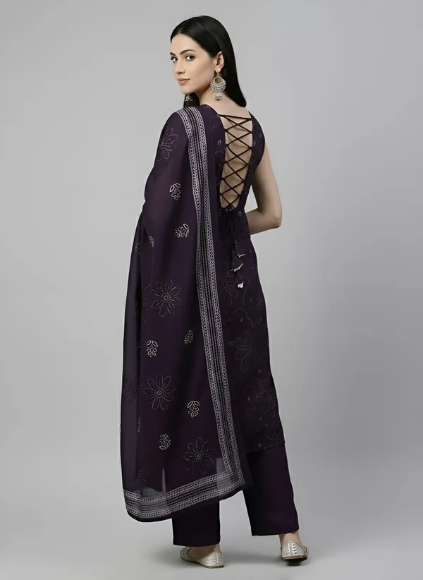 Purple_Floral_Printed_Pure_Cotton_Kurta_Set_For_Women