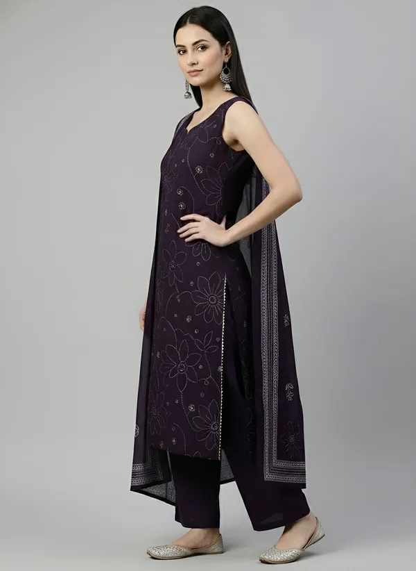 Purple_Floral_Printed_Pure_Cotton_Kurta_Set_For_Women