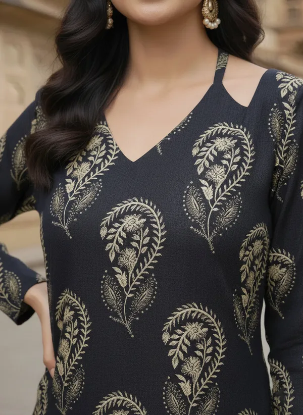 Black__Pure_Cotton_Printed_Tunic_For_Women