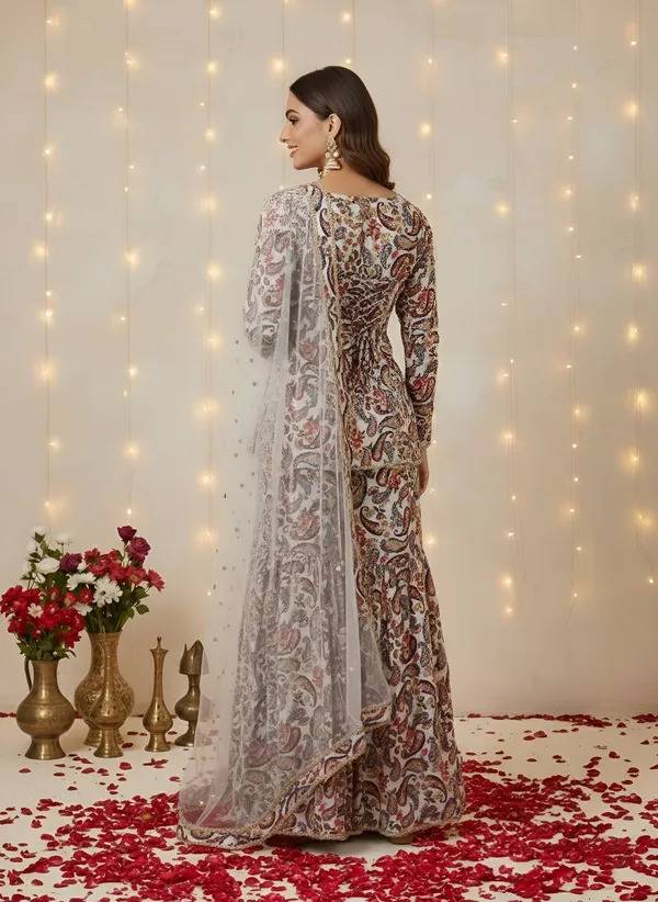 Off_White_Floral_Printed_Pure_Cotton_Kurta_Set_For_Women