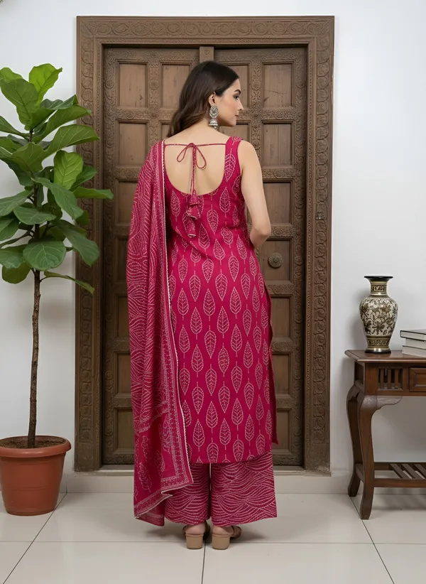 Pink_Floral_Printed_Pure_Cotton_Kurta_Set_For_Women