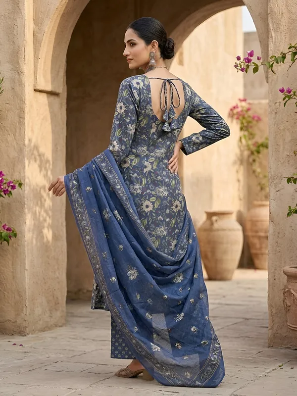 Blue_Floral_Printed_Straight_Kurta_Set_For_Women