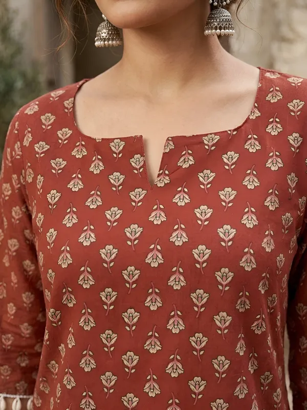 Maroon__Pure_Cotton_Printed_Tunic_For_Women