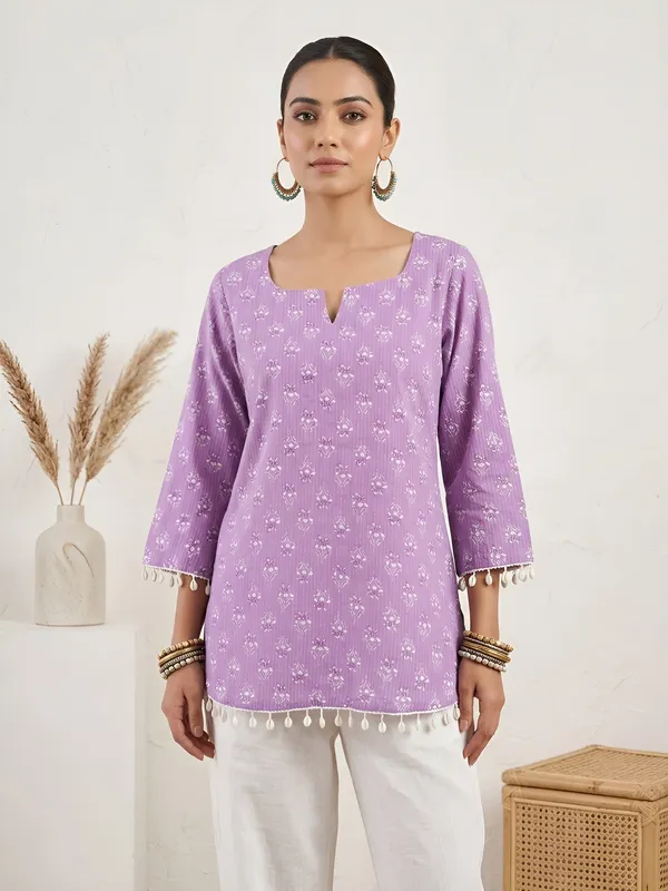 Purple__Pure_Cotton_Printed_Tunic_For_Women