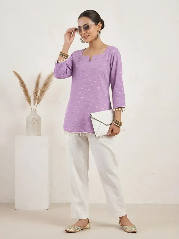 Purple__Pure_Cotton_Printed_Tunic_For_Women