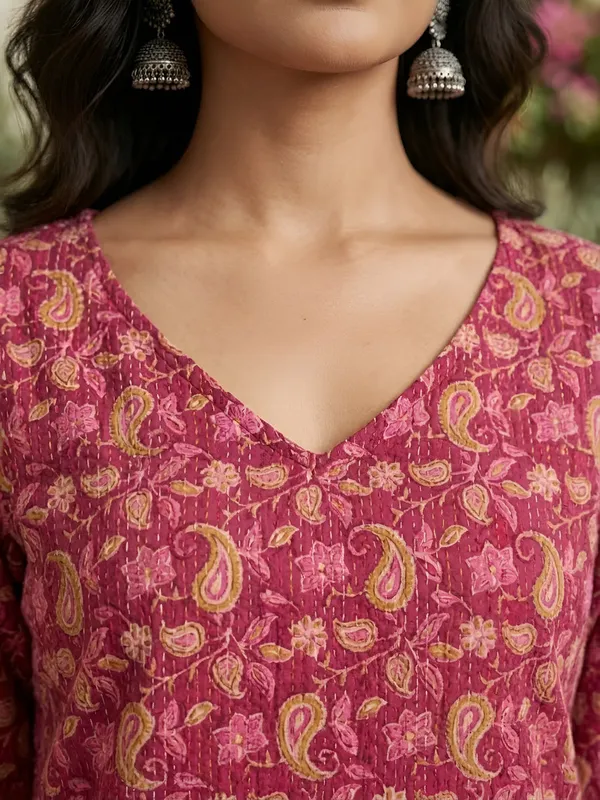 Pink__Pure_Cotton_Printed_Tunic_For_Women